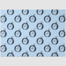 Papel De Seda Série Náutica Cor-de-Rosa e Azul Design 5