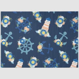 Papel De Seda Série Náutica Floral Design 6