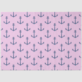 Papel De Seda Série Náutica Rosa e Azul Design 7
