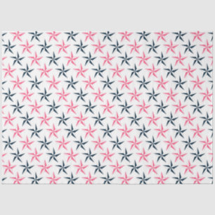 Papel De Seda Série Náutica Rosa e Azul Marinho Design 2