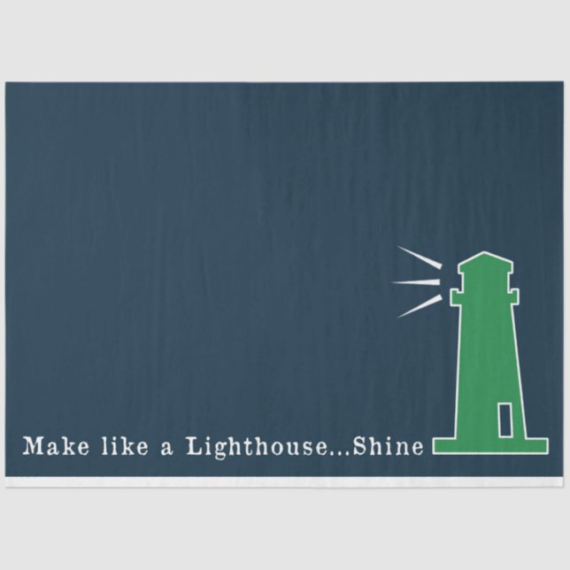 Papel De Seda Série Náutica Verde e Marinho 9 (Frente )