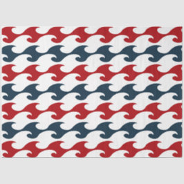 Papel De Seda Série Náutica Vermelho e Azul Marinho Design 14