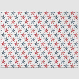 Papel De Seda Série Náutica Vermelho e Azul Marinho Design 16