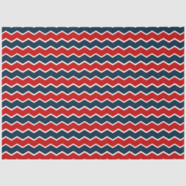 Papel De Seda Série Náutica Vermelho e Azul Marinho Design 2