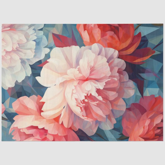 Papel De Seda Série Peonies Design 9 (Frente )