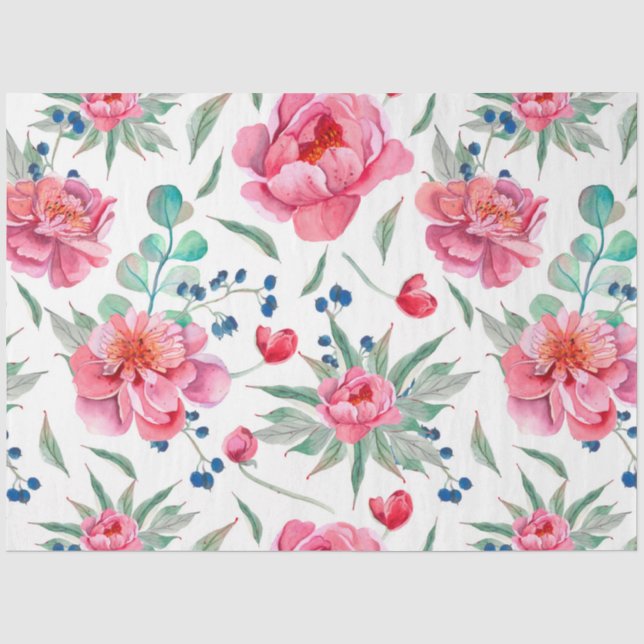 Papel De Seda Série Peonies Design 9 (Frente )