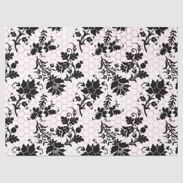 Papel De Seda Série Pink Glam Honeycomb Design #17 (Frente )