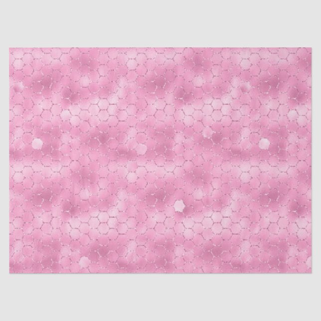 Papel De Seda Série Pink Glam Honeycomb Design #18 (Frente )