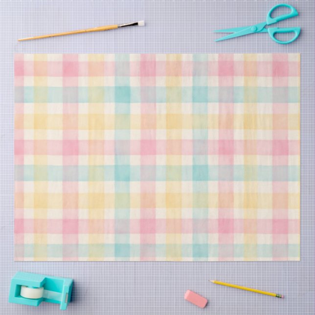 Papel De Seda Série Plaid Páscoa Design #13 (Arte )