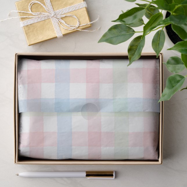 Papel De Seda Série Plaid Páscoa Design #3 (Presente)