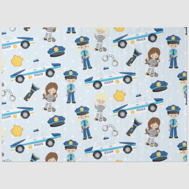 Papel De Seda Série Polícia Design 1 (Frente )