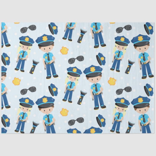 Papel De Seda Série Polícia Design 4 (Frente )