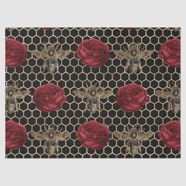 Papel De Seda Série Red Rose Bee Design 28 (Frente )