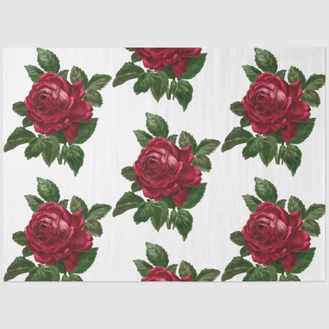 Papel De Seda Série Red Rose Steampunk Design 10 (Frente )