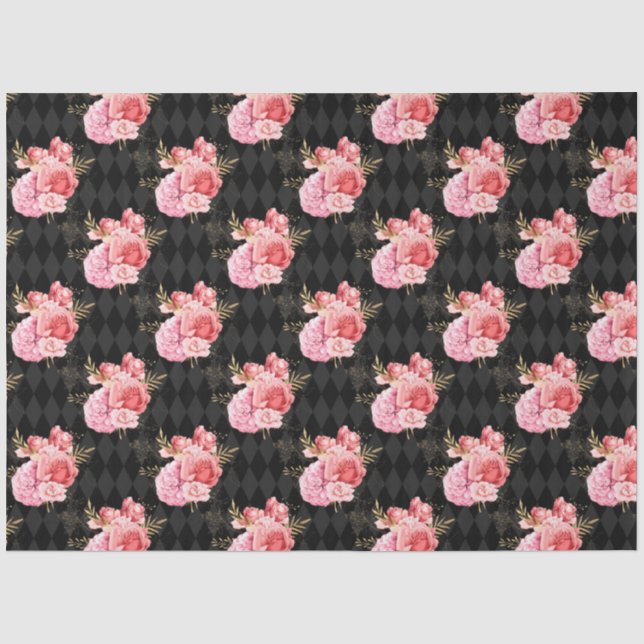 Papel De Seda Série Rosa e Dourado Design 9 (Frente )
