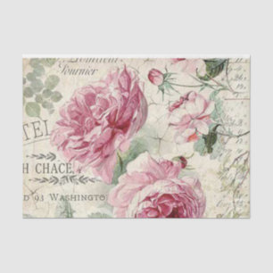 Papel De Seda Série Rosa Shabby Chic Design 12