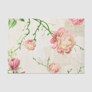 Papel De Seda Série Rosa Shabby Chic Design 2