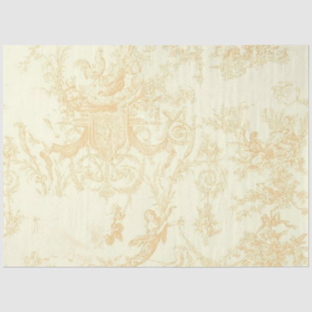 Papel De Seda Série Shabby Chic Creme Design 4 (Frente )