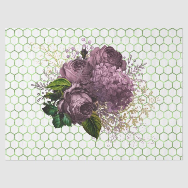 Papel De Seda Série Tea Garden Bee Design 33 (Frente )