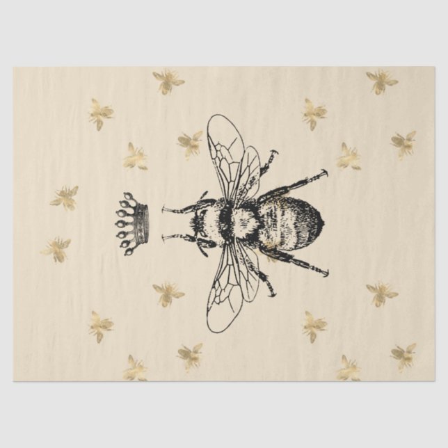 Papel De Seda Série Tea Garden Bee Design 57 (Frente )