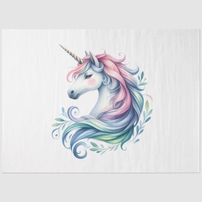 Papel De Seda Série Unicórnio Design 7 (Frente )