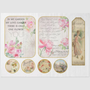 Papel De Seda Série Vitoriana Shabby Chic Design 13