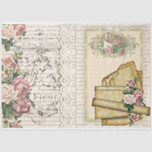 Papel De Seda Série Vitoriana Shabby Chic Design 3