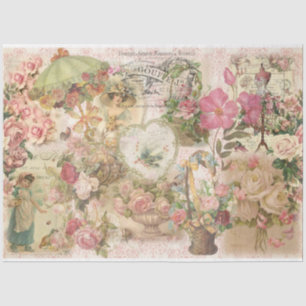 Papel De Seda Série Vitoriano Shabby Chic Design 1
