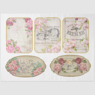 Papel De Seda Série Vitoriano Shabby Chic Design 11