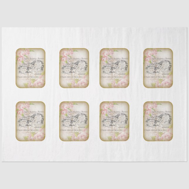 Papel De Seda Série Vitoriano Shabby Chic Design 16 (Frente )