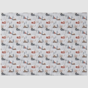 Papel De Seda Série Winter Woodland Design 9