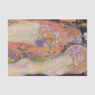 Papel De Seda Serpentes d'água II por Gustav Klimt