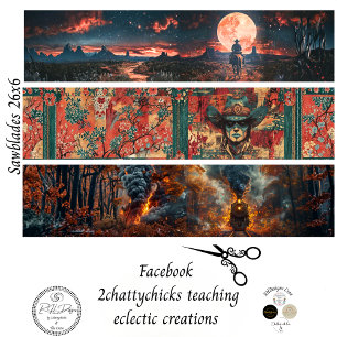 Papel De Seda Serra manual decoupage 26x6" Western Designs 