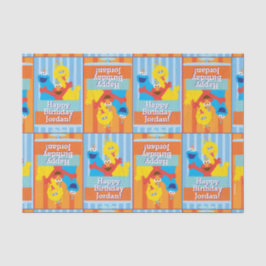 Papel De Seda Sesame Pals Aniversário Padrão