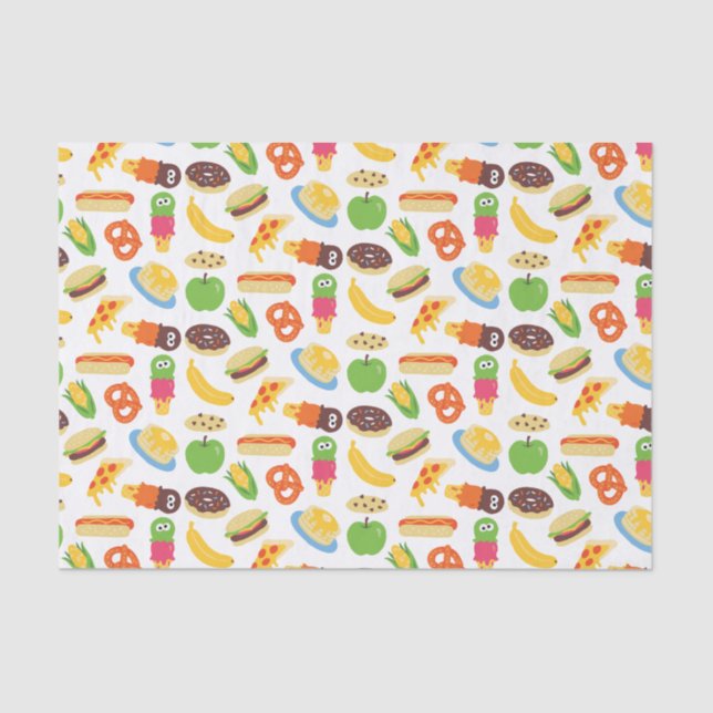 Papel De Seda Sesame Street Cookie Monster Foodie Truck (Frente )