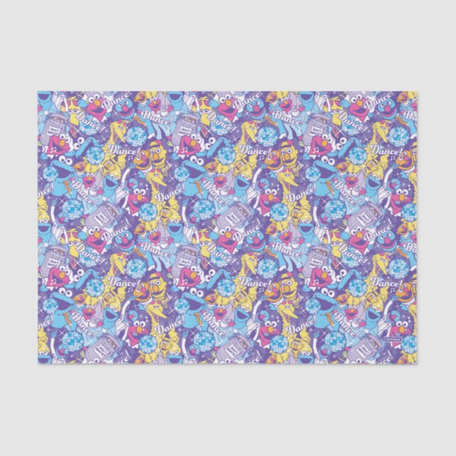 Papel De Seda Sesame Street | Groovy Dance Pattern (Frente )