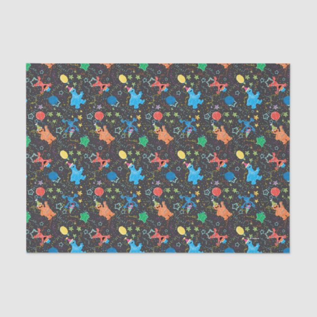 Papel De Seda Sesame Street Pals Chalkboard Rainbow (Frente )