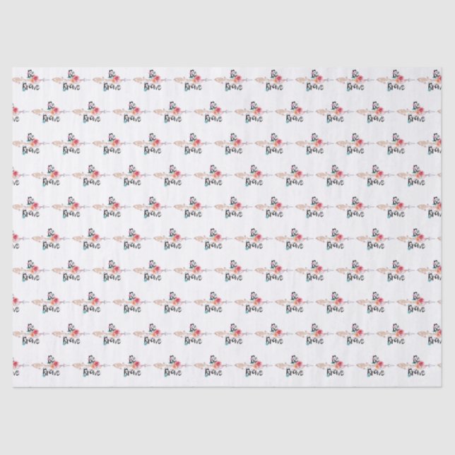 Papel De Seda Seta Brave com Flores (Frente )