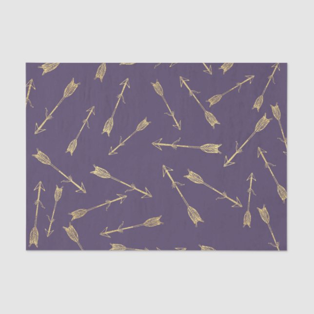 Papel De Seda Setas roxas (Design 7 da Série Roxo) (Frente )