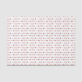 Papel De Seda Setas Tribais Douradas Girly Rosa | Boêmia