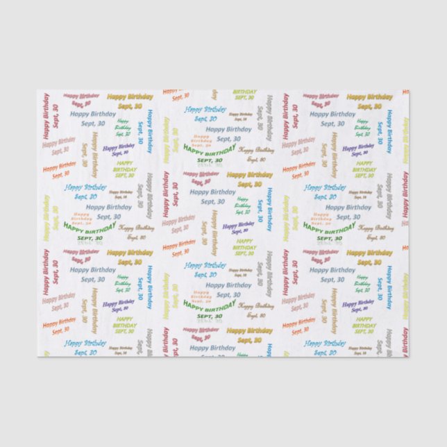 Papel De Seda Setembro, 30 Aniversário (Frente )