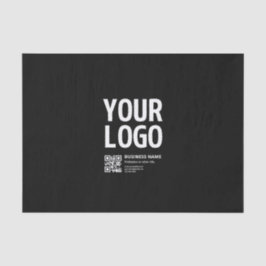 Papel De Seda Seu logotipo c/ código QR e texto editáveis