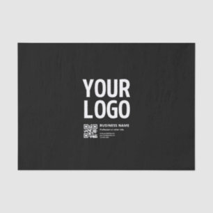 Papel De Seda Seu logotipo c/ código QR e texto editáveis
