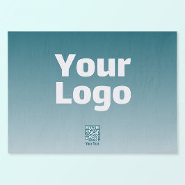 Papel De Seda Seu logotipo com código QR editável e gradiente Om