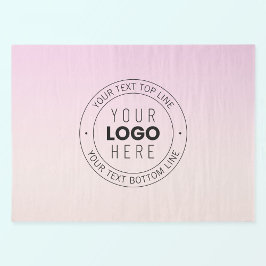 Papel De Seda Seu logotipo enviado | Texto circular editável 