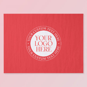 Papel De Seda Seu logotipo ou outra imagem Natal Vermelho e Br
