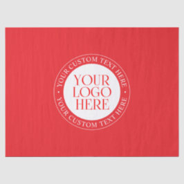 Papel De Seda Seu logotipo ou outra imagem | Vermelho e Branco N