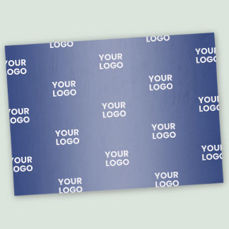 Papel De Seda Seu logotipo Simples Repetição do Marinho de logot