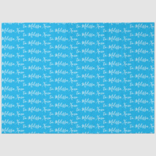 Papel De Seda Seu nome azul