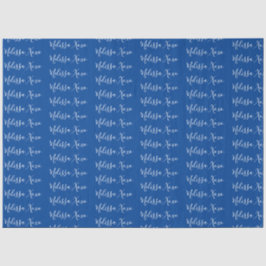 Papel De Seda Seu Nome Azul Escuro